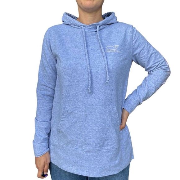Vineyard Vines Blue Whale Pullover Hoodie Sweatshirt Size Small Woman Logo - Picture 7 of 7